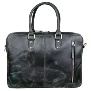 Mars Gray Leather Executive Laptop Bag