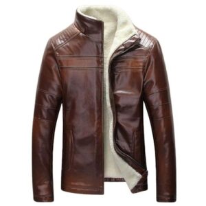 Brown Shearling Leather Jacket