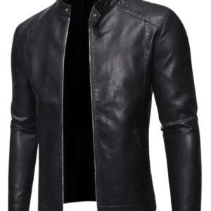 Sleek Noir Leather Jacket