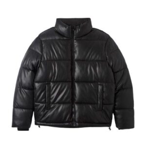 Box Quilted PU Leather Jacket