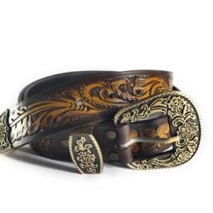 Western Pattern Leather Belt